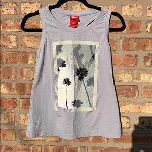NIke: Racerback Palm Tree Tank Top SIze S
